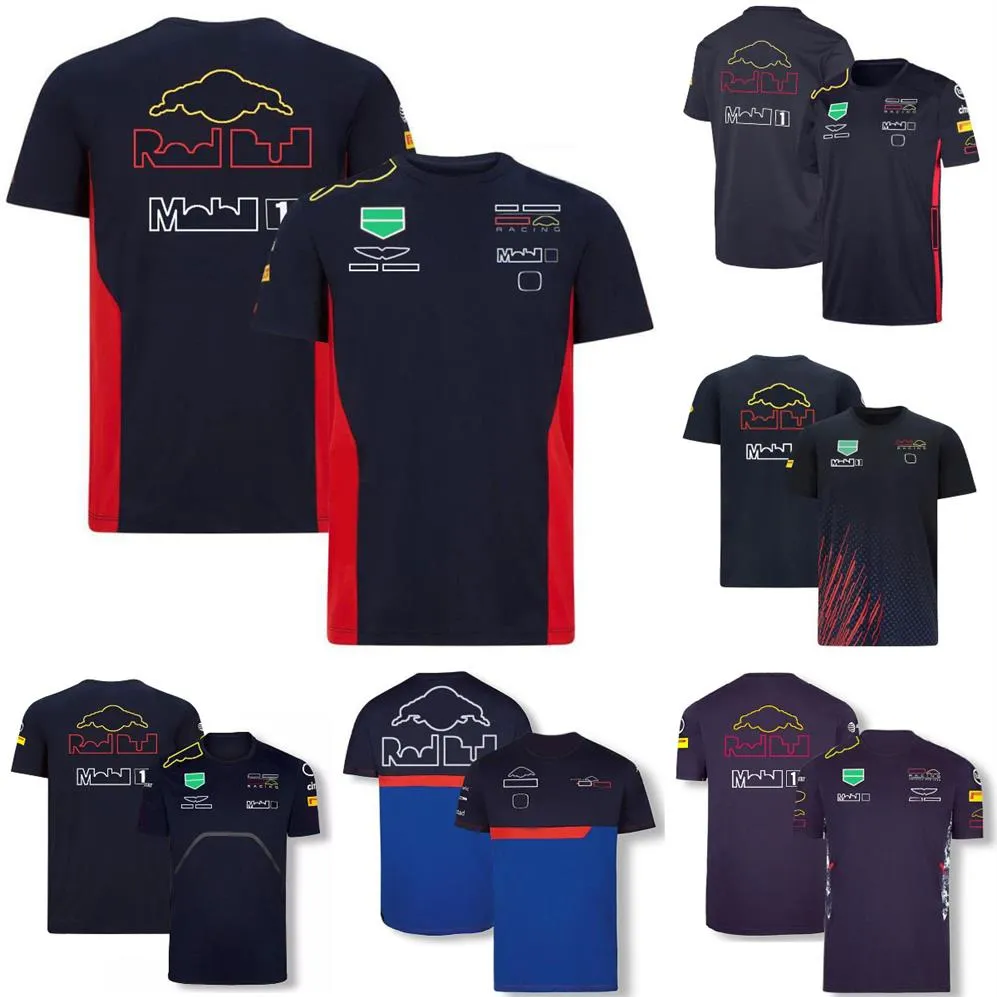 T-shirt F1 Nouvelle saison Formule 1 T-shirts uniformes d'équipe T-shirts à manches courtes Tops à séchage rapide T-shirts d'été pour hommes de course de moto Je258O