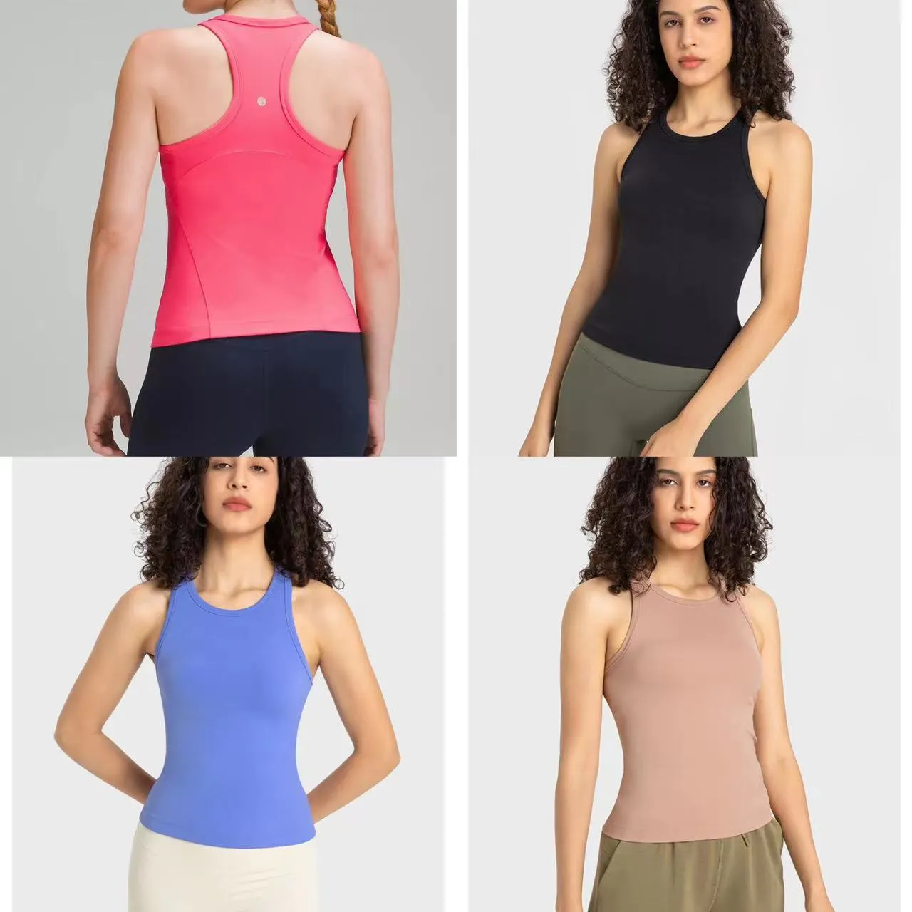 Lu Racerback Ebb Tanks Tops и Tees Long Tshirt Women Wome Yoga Foot Funct