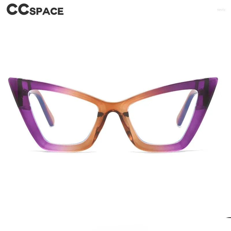 Solglasögon 56294 Överdimensionerad kattögonplastskådespelare Anti-Blue Computer Eyewear For Women Grade Glasse Gelgasses