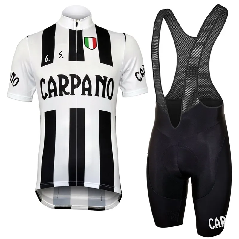 Cycling Jersey Sets Carpano Retro Short Sleeve MTB Bike Clothing Racing Bicycle Ropa Ciclismo Wea BIB Pants Gel Pad 230728