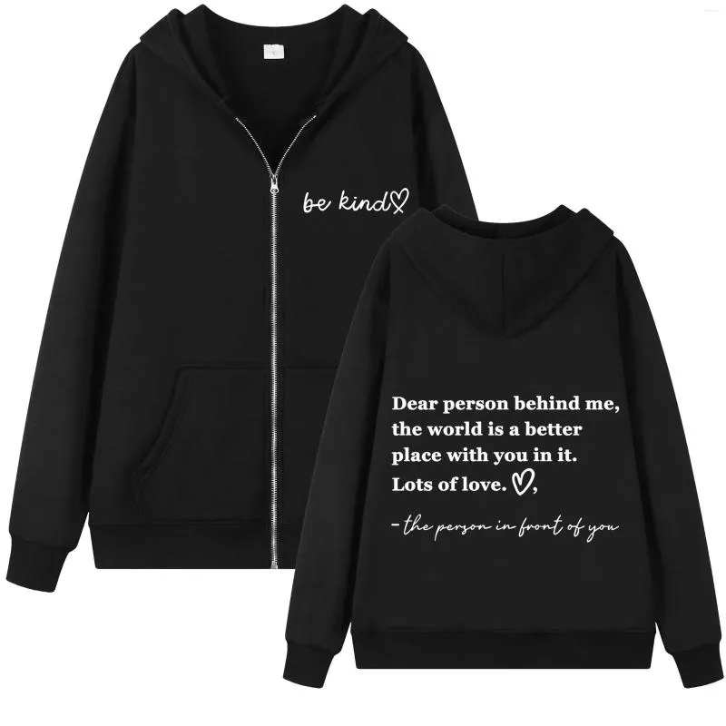 Men's Hoodies Dear Man In My Back Hoodie Kangaroo Pocket Pullover Retro Aesthetic With Text On The Of A Unisex Zippered