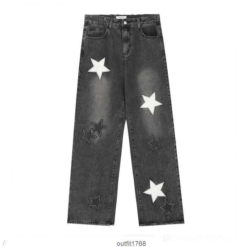 Kenvibe Pantaloni dritti con jeans dalla pelle a stella americana di alta qualità Estate nuovi