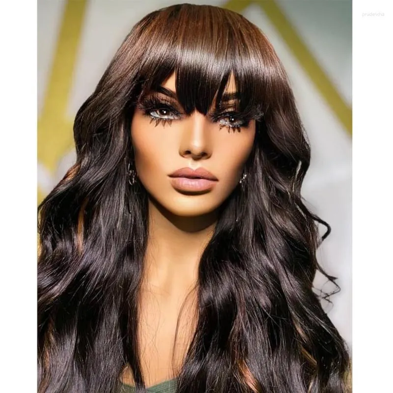 Remy Ombre Human Wigs With Bangs With Bangs 150 Density 1B 30 Highlight 13.4 Lace Front Fast And Stylish From Prudencha 71.61 DHgate.Com
