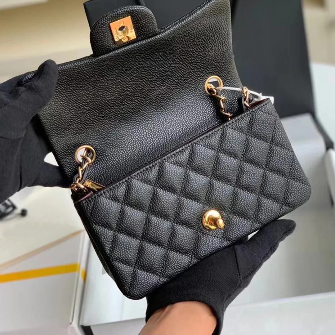 Designer Caviar Lambskin Crossbody Bag 20cm High Quality