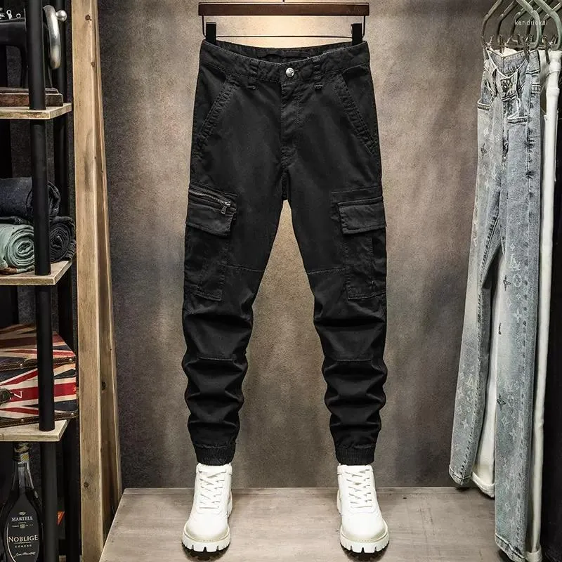 Jeans pour hommes High Street Fashion Hommes Coupe ample Multi Poches Designer Pantalon cargo décontracté Hombre Camouflage Hip Hop Joggers Salopette