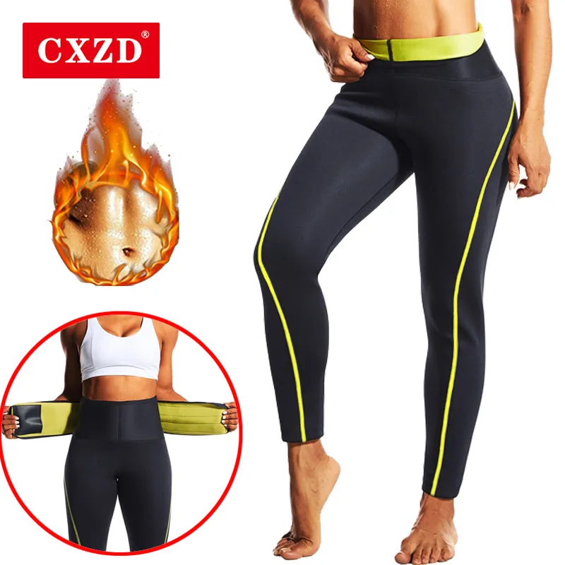 Waist Tummy Shaper CXZD Women Neoprene Sauna Sweat Pants Fat Burn Corset Leg Slimming Body Shaper Anti Cellulite Compression Leggings Shapewear 230728