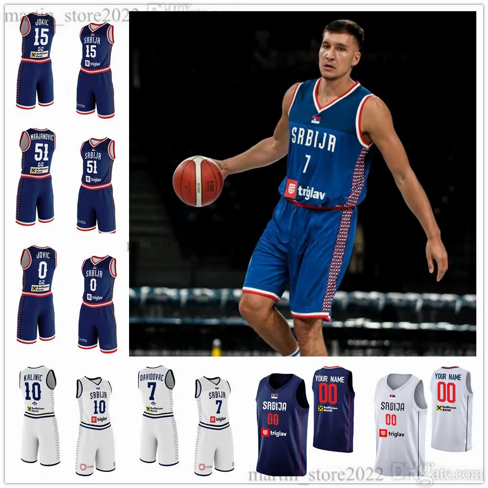 2023 Fiba Srbigr Serbia World Cup Basketball Jerseys 7 Bogdan Bogdanovic Aleksej Pokusevski Nikola Jovic 15 Jokic Marinkovic Milutinov Nedovic Petrussev Smailagic