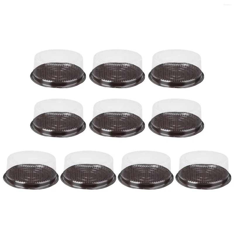 Gift Wrap 10pcs Clear Moon Cake Boxes Muffin Cupcake Container Box With Dome And Lids 8 Inch