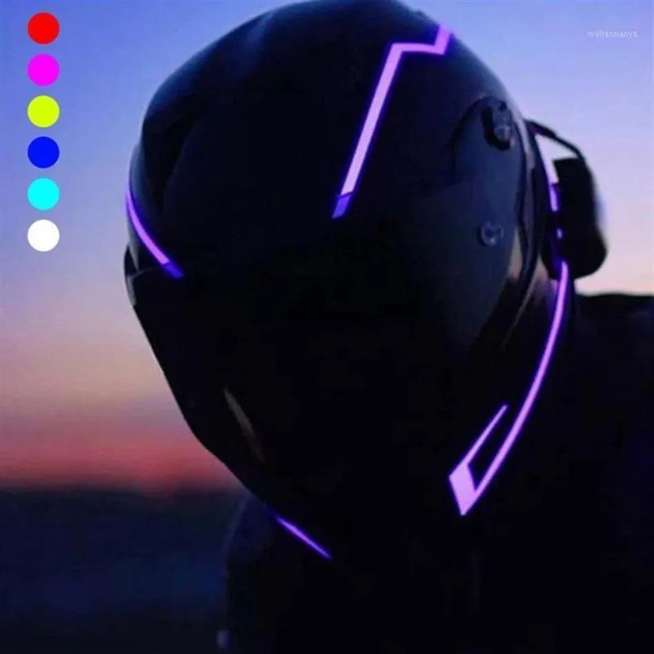 2020 neue Motorrad Helm Licht Streifen LED DIY Helm Dekoration LED Licht Motorrad Sicherheit Reflektierende Streifen Modifikation1362n