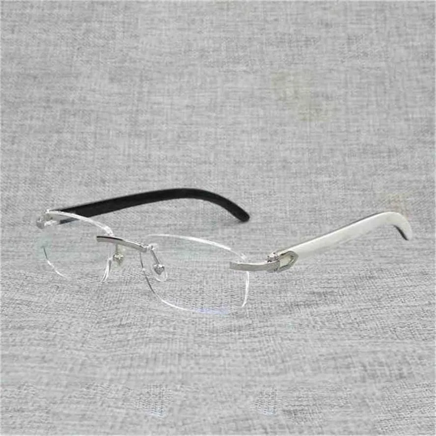 50% OFF Sunglasses 2023 Natural Wood Square Clear Glasses Frame Men Buffalo Horn Oversize Rimless Optical Eyewear for Women Reading Eyeglasses OculosKajia New