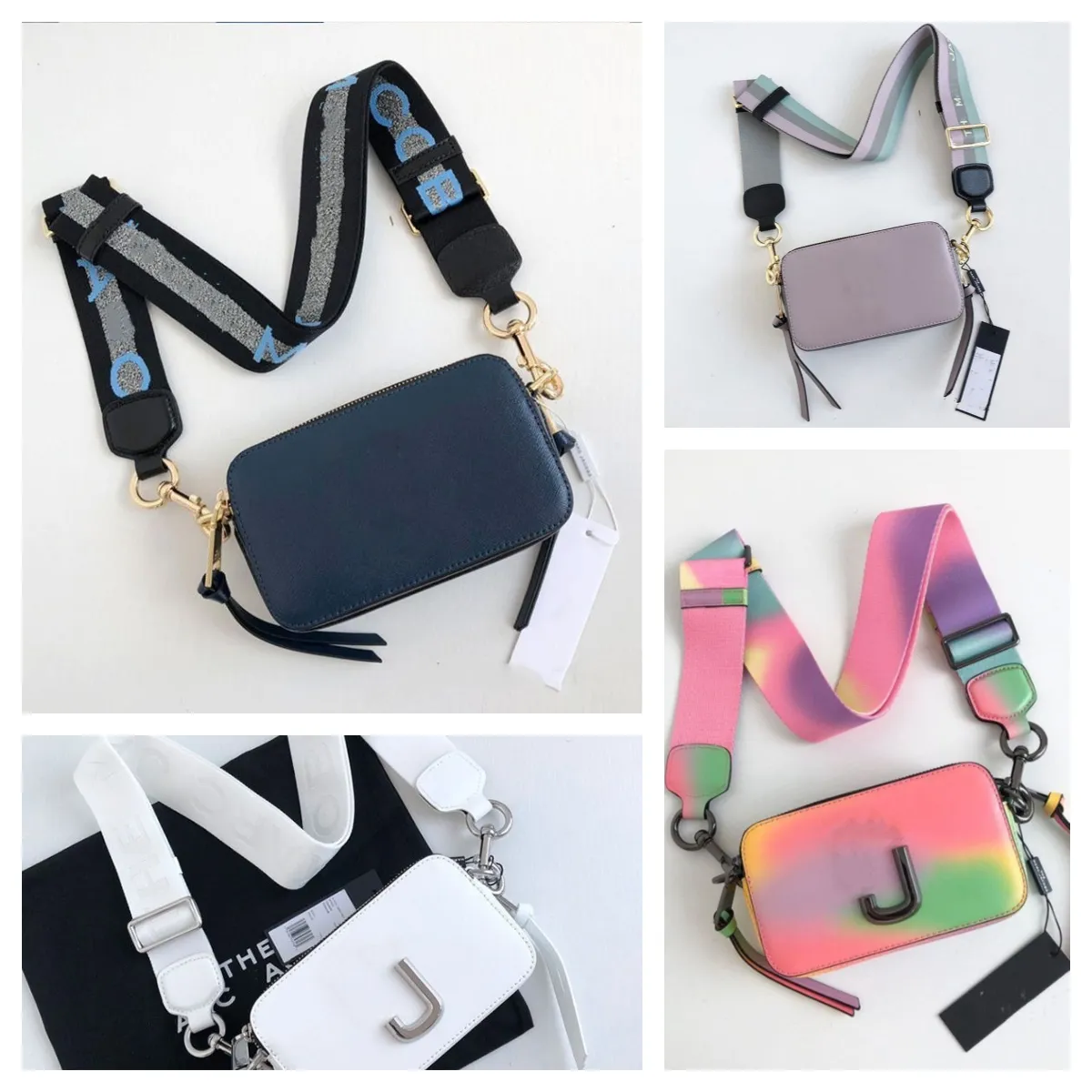 Designer Bag Charm, Preppy Style Fashion Marc Famous Camera Small Crossbody Purse Mini Jacobs Women Axel Metal Buckle Perfekt återställning med Box Dust Bag