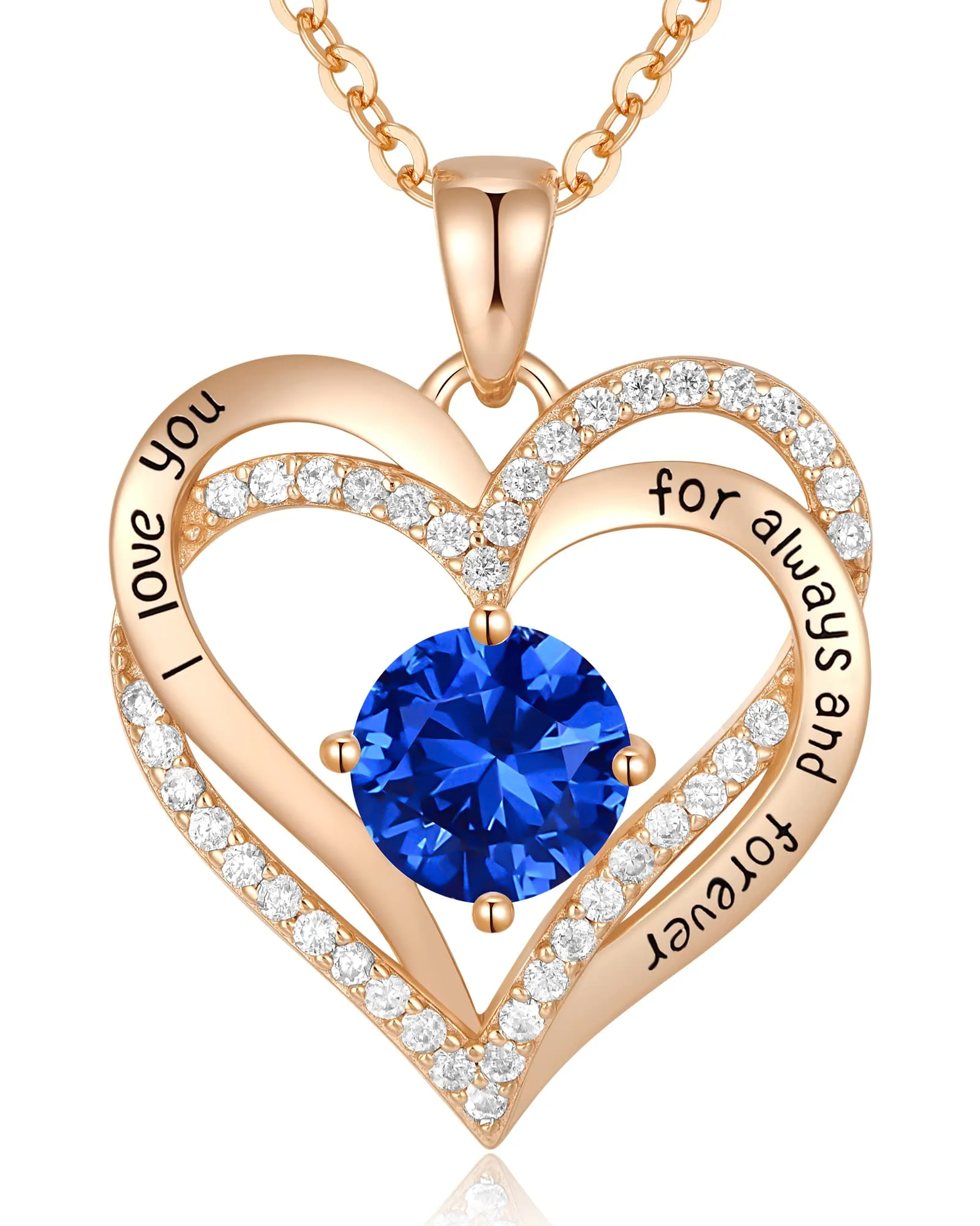 CDE Forever Love Collane con ciondolo a forma di cuore da donna in argento sterling 925 con pietra portafortuna in zirconia, gioielli regalo per donne mamma fidanzata ragazze lei D43263