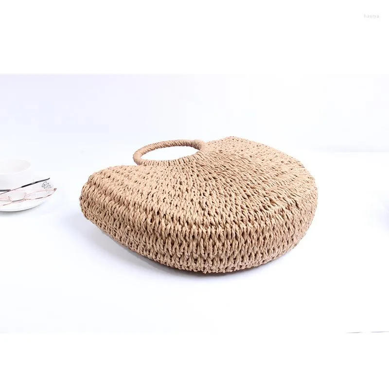 Сумки для хранения в японском стиле тканая сумка бумажная веревка круглое ведро просто