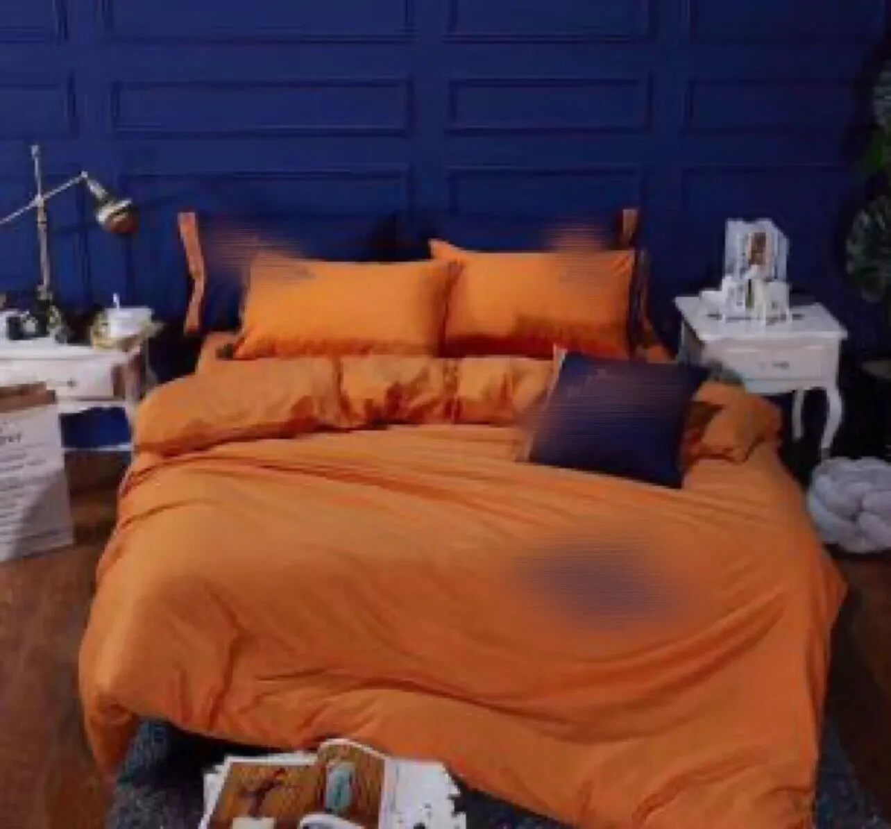 Luxur Designer vagn broderi sängkläder tröskeluppsättning skyltar sängkläder hem textil 4 bit set julfamiljens gåva sängkläder