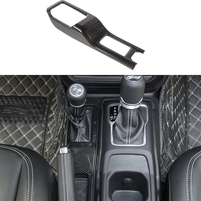 Fyra-hjulsdrivpaneldekoration Kolfiber för Jeep Wrangler JL 2018 Factory Outlet High Quatlity Auto Internal Accessories268N