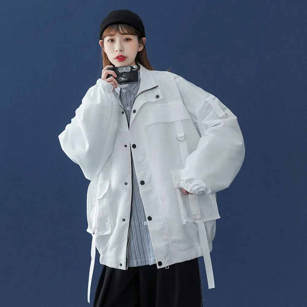 DHgate.com:Womens Streetwear Cargo Jacket: Purple Harajuku