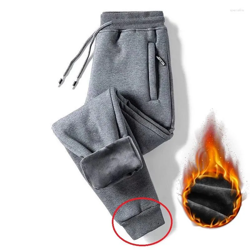 Mens Pants Winter Warm Fleece Lambswool Thick Casual Thermal