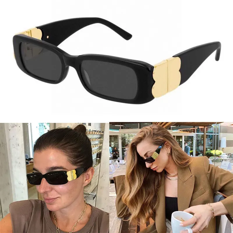 Femmes Lunettes De Soleil De Mode Femmes Marque Designer Lunettes De Soleil Pour Femmes De Luxe Rectangle Plein Cadre Noir Double B Style Hommes Lunettes Avec Étui