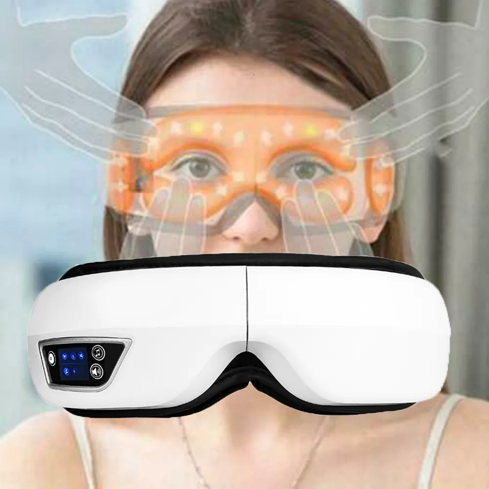 Augenmassagegerät, 6D, intelligentes Airbag-Vibrations-Augenmassagegerät, Augenpflegeinstrument, Heizung, Bluetooth-Musik, Linderung von Müdigkeit und Dunkelheit, Radfahren, Aufladen, 230728