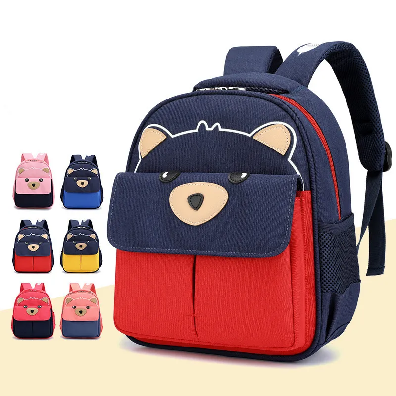 Backpacks Children's backpack baby backpack breathable and decompression Oxford cartoon bear pattern school backpack children's backpack 230728