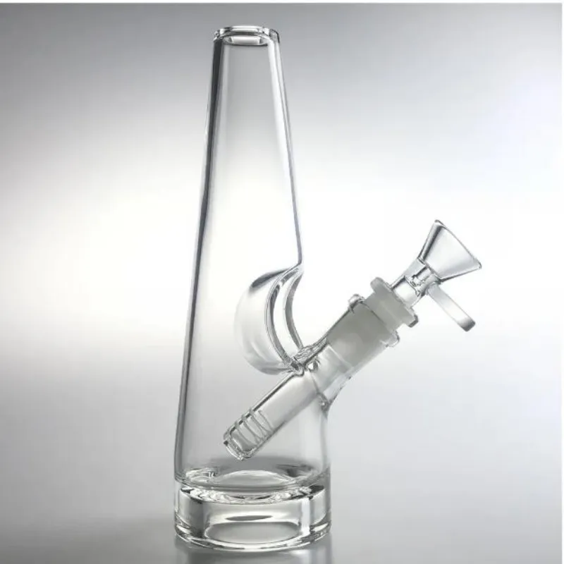 8 inch glass hookah pipe with 14 mm female under dry thick bottom triangular hookah Bong bowl smoking pipe