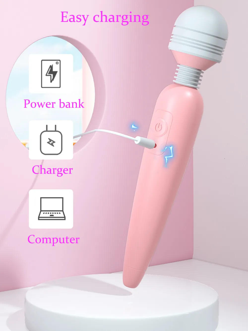 Vibratori da donna Strumenti sessuali multifrequenza Massaggiatore femminile Stick Capezzolo Stimolazione del clitoride Giocattoli per la masturbazione_voghion.com