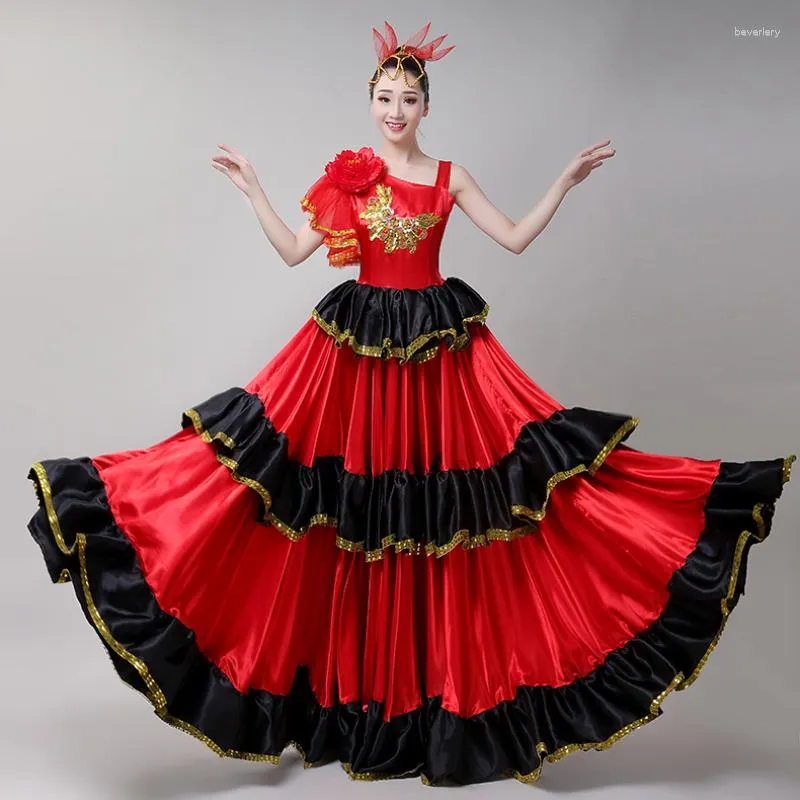 Spanish Flamenco Dance Dress For Women 360 720 Degree Performance