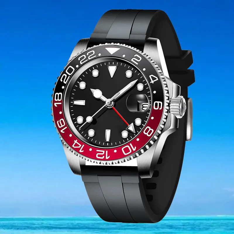Светящие часы 8215 Заводские мужские высококлассные часы для японской спортивной подводной лодки Miyota Silver 904L.