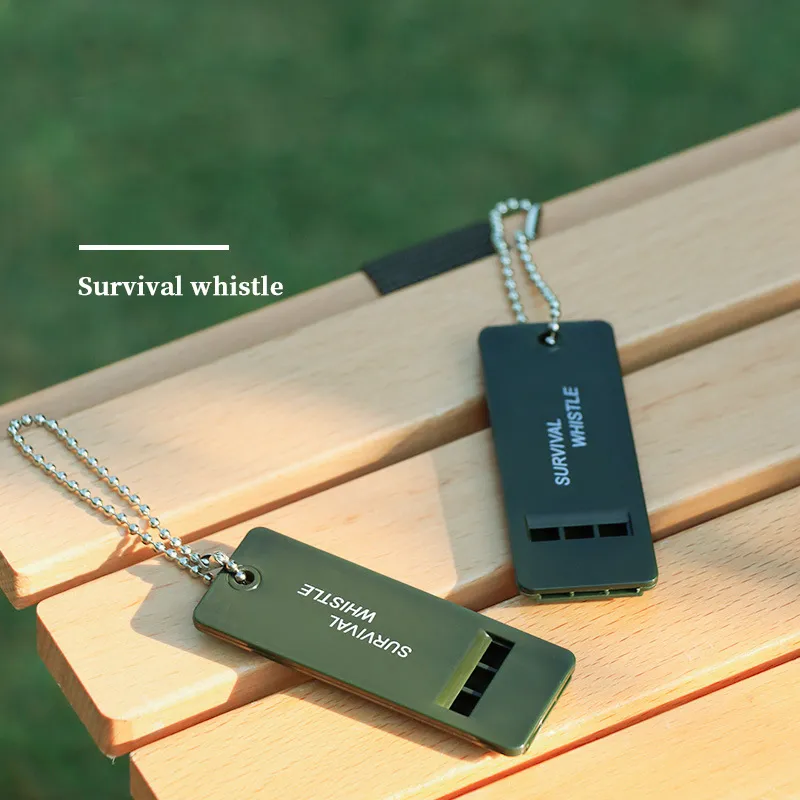 Three-frequency outdoor survival whistle life-saving whistle first-aid whistle treble high-frequency earthquake relief whistle