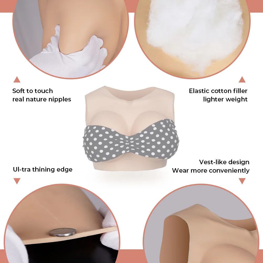 Half Body Silicone Breastplate Silicone Filled D Cup Silicone Chest Shapes  Fake Breasts Realistic Breast Amplifier Transvestite For Breast Cutting  Weddings Stage Performances, Ivory : : Fashion