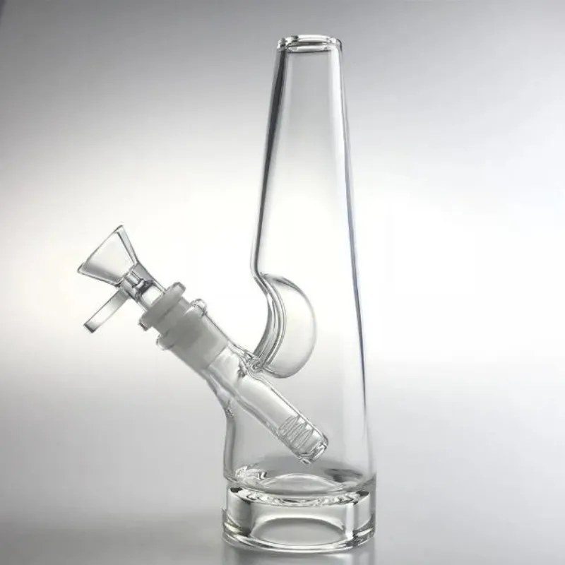 8 inch glass hookah pipe with 14 mm female under dry thick bottom triangular hookah Bong bowl smoking pipe