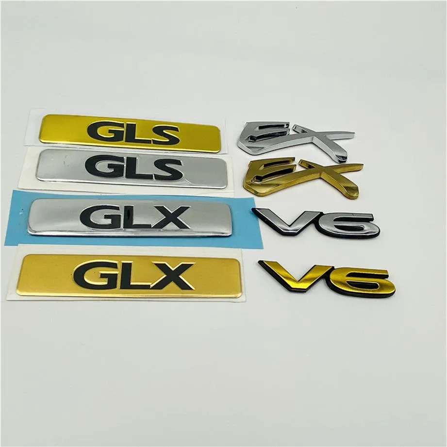 Für Mitsubishi Pajero Montero Lancer GLS GLX EX V6 Emblem Hinten Stamm Logo Seite Fender Mark Typenschild Auto Aufkleber262A