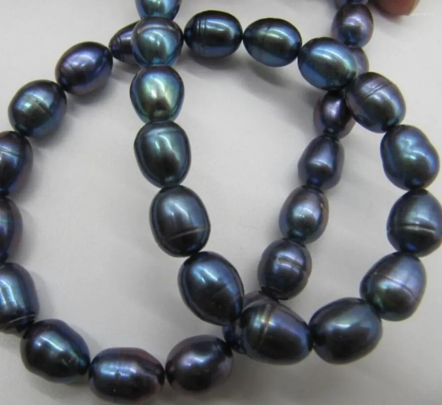 Chains 10-11MM NATURAL TAHITIAN BLACK PEARL NECKLACE 18inch