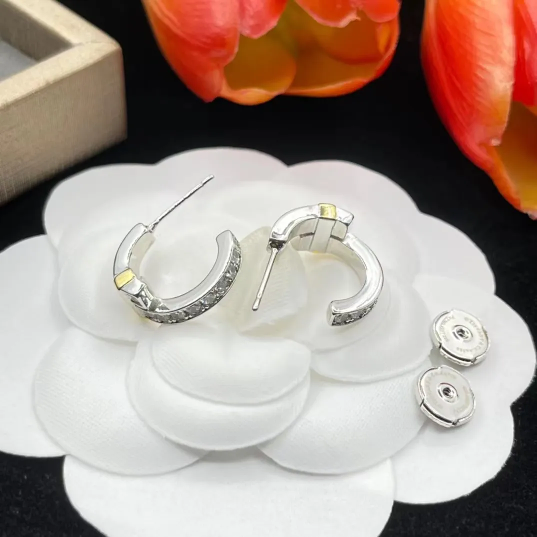 modeontwerper oorbellen oorknopjes luxe sieraden vrouw 925 Stering zilveren hart oorbel dames sieraden geschenken designer accessoires groothandel
