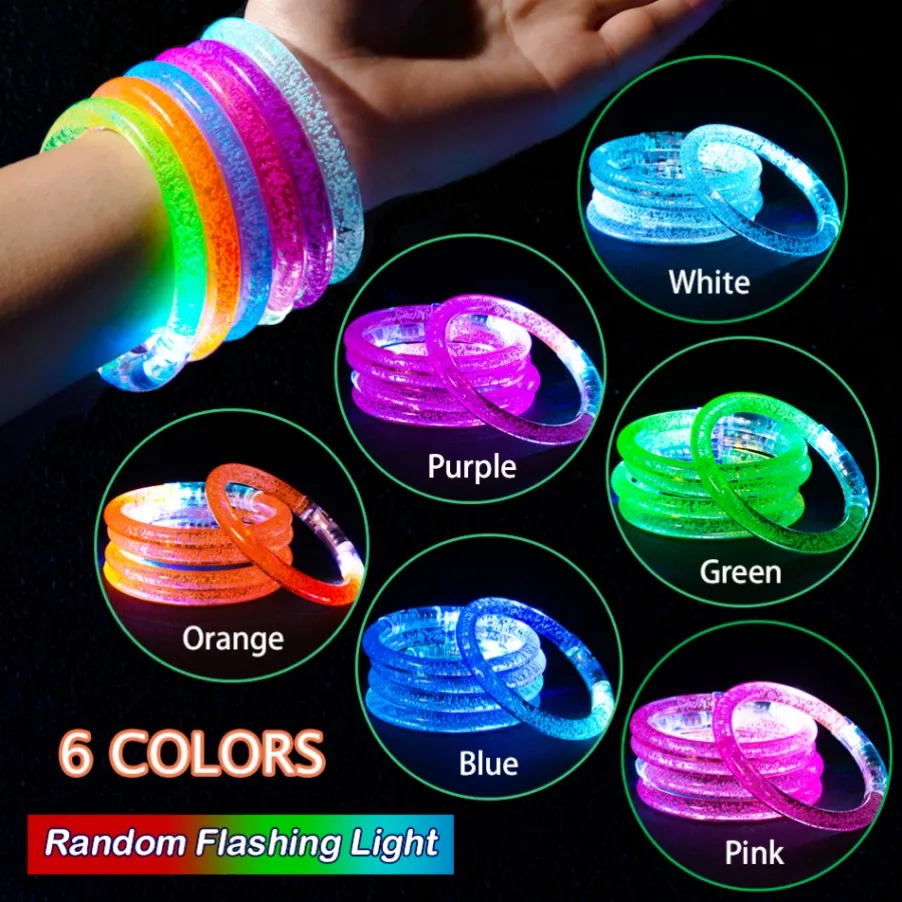 10 stks Led Armband Polsbandje Glow In The Dark Party Favor Supplies Neon Light Up Armband Speelgoed Bruiloft Decoratie