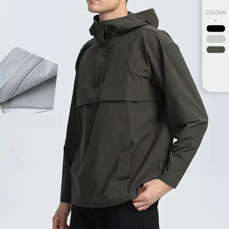 Lu Men Hooded Jacket Outdoor Ranuping Climbing Close Men