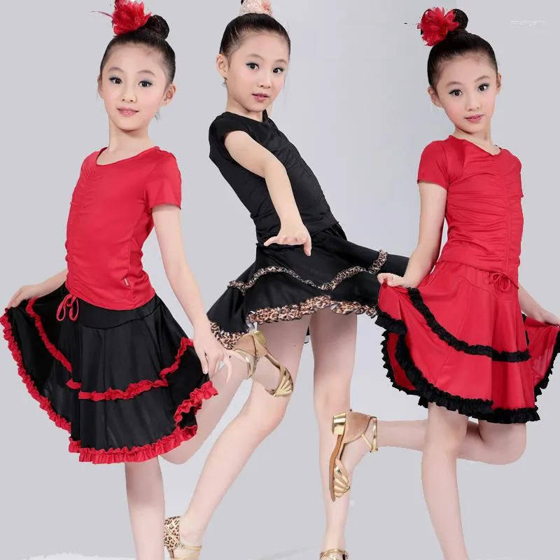 Roupas de palco para meninas, crianças, dança latina, vestido para dança de salão, crianças, salsa, rumba, samba, cha, fantasias de tango