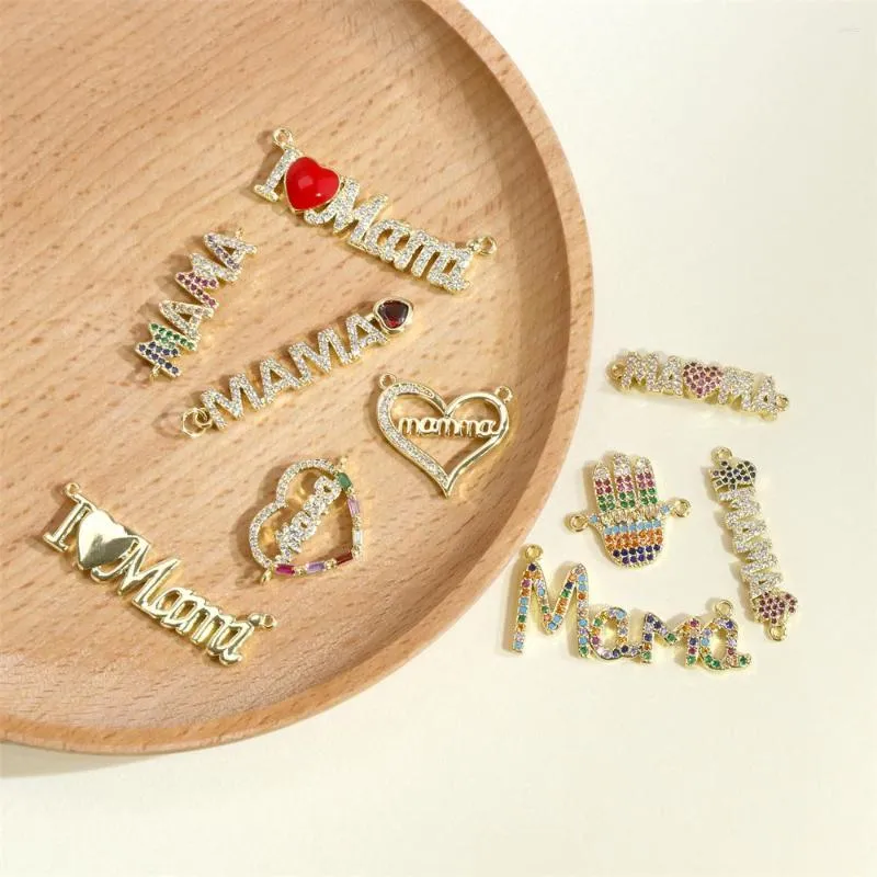 Charms MAMA Letter Wholesale For Jewelry Making Supplies Pendant Mother's Day Bracelet Necklaces Mom Fashion DIY Accessories