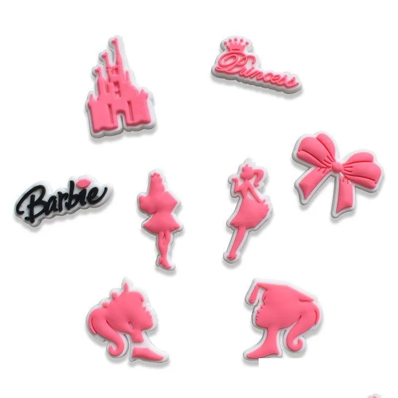 Accessori per parti di scarpe Pink Girls Charm Jibitz per intasare Charms Pins Butklc Drop Delivery Series a caso