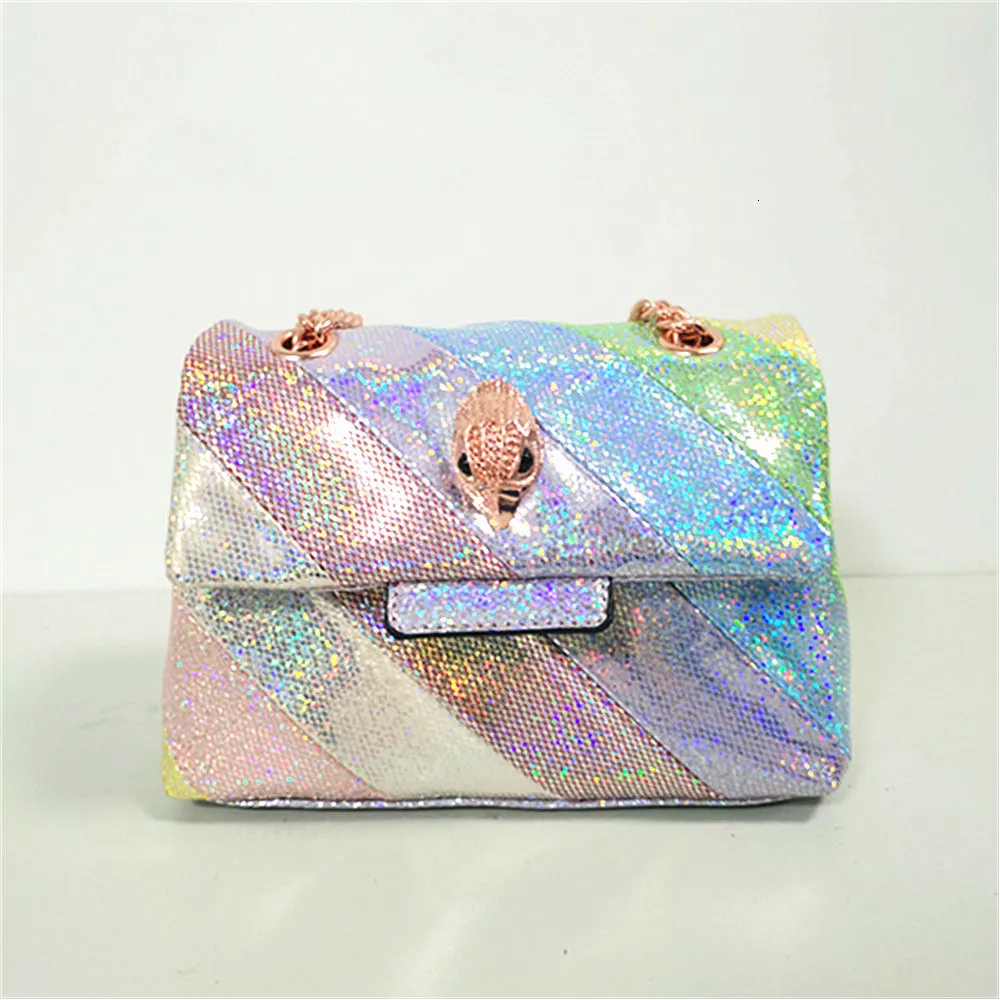 Sacs de soirée arrivée brillant paillettes Mini arc-en-ciel femmes sac à main jonction coloré Sequin sac à bandoulière 230728