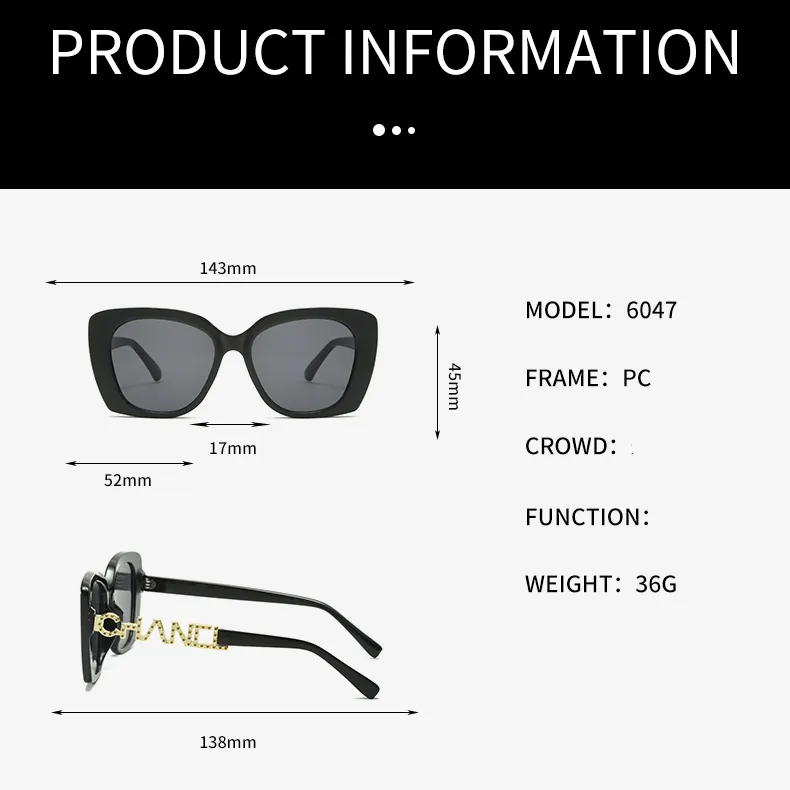 Designer sunglasses fashion sunglasses for women Luxury Letter mirror leg inlaid with diamond Beach shading UV protection polarized glasses gift with box good