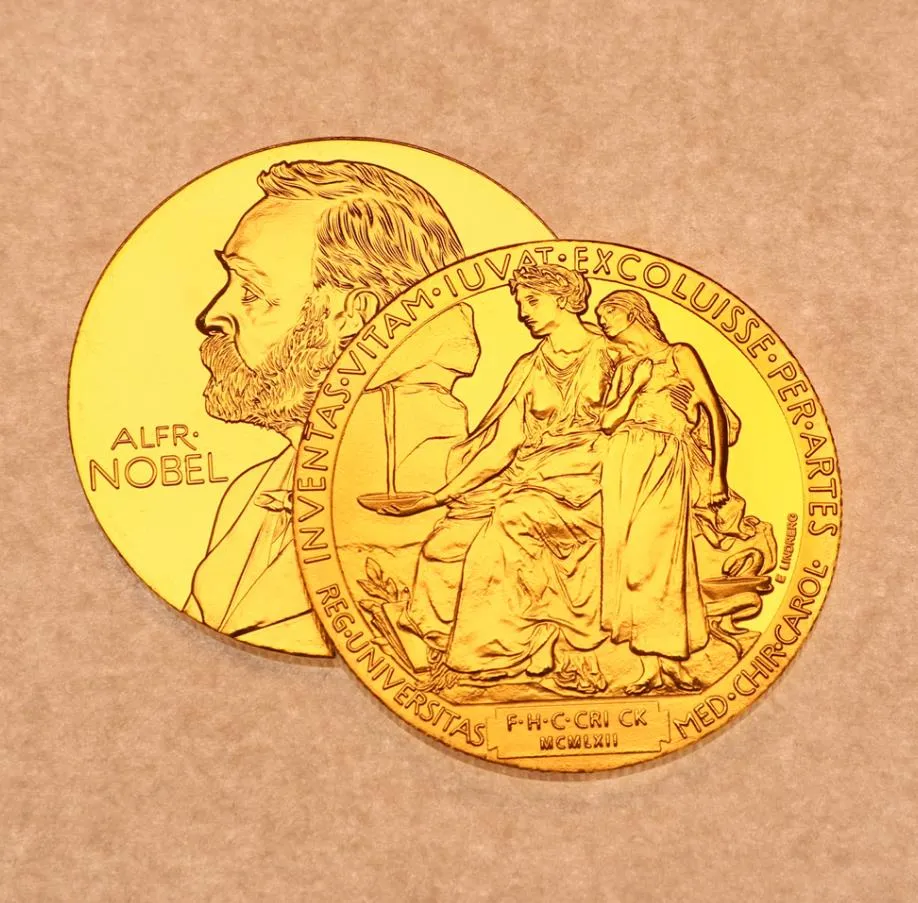 Gifts The Nobel Prize in Physiology or Medicine Gold Plated Coin Nobel Head Portrait Coin.cx