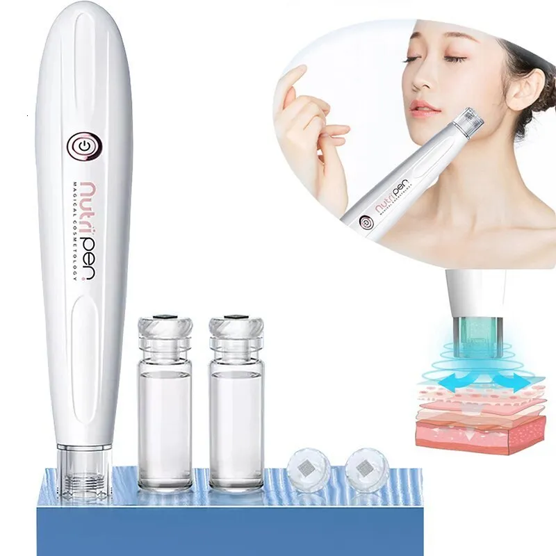 Face Massager Wireless Electric Micro Needle Beauty Apparatus Auto Injection Deep Hydration Nutri Pen Derma Home Use Equipment 230728