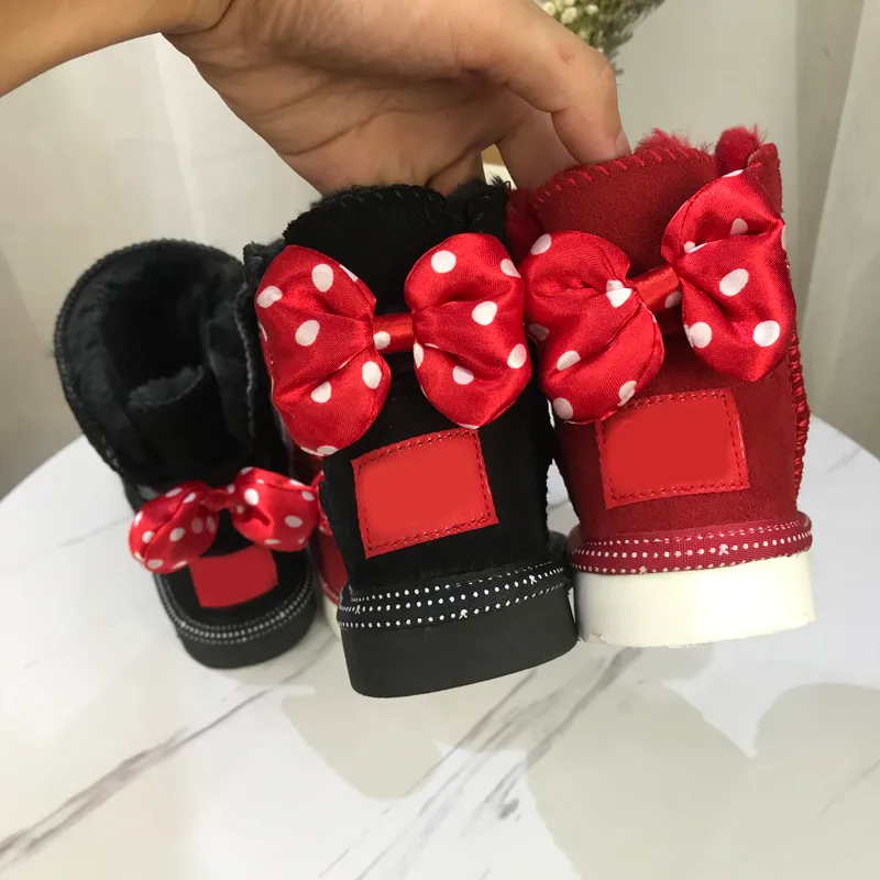 Ultra Kids Winttr Cartoon Mini Boot Dsignr Avustralya Platform Botlar Bebek Erkek Kızlar Ral Lathr Sıcak Ankl Kürk Bootis Luxurious S