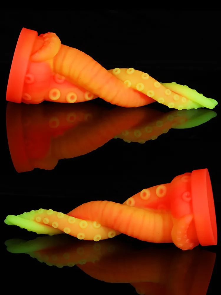 Tentacoli di polpo Plug Massaggio prostatico Buttplug Giocattoli sessuali per donna/uomo Enormi dildo anali in silicone_voghion.com