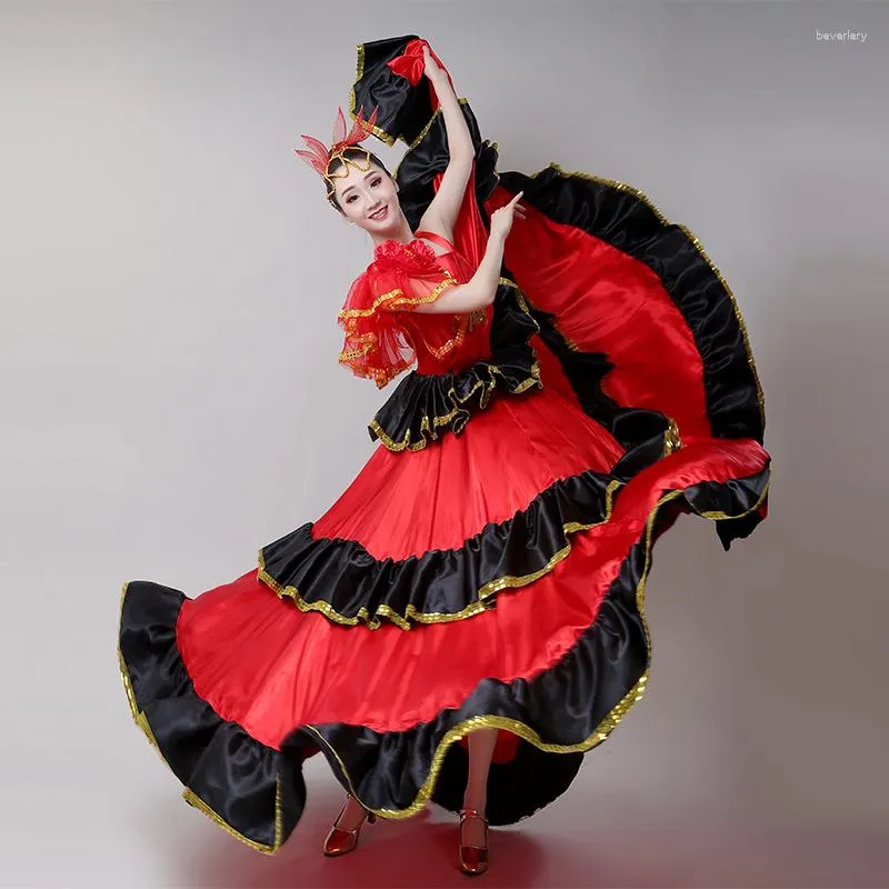 Spanish Flamenco Dance Dress For Women 360 720 Degree Performance