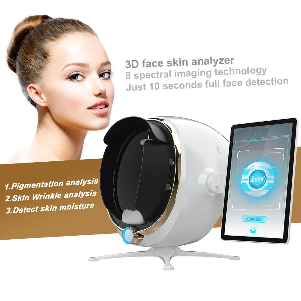 Apparaten voor gezichtsverzorging SPA Salon Gebruik Beauty Machine 3D Skin Analyzer Tester Problem Detector Center 230728