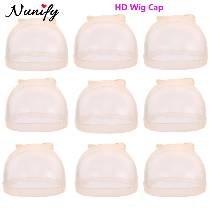 Wig Caps HD Wig Caps Ultra cienkie pończochy hurtowe HD z siatki koronki Hairnet 12/6 Packs HD Sheer Perg Cap Stocking Perg Hat Akcesoria narzędzia 2307729