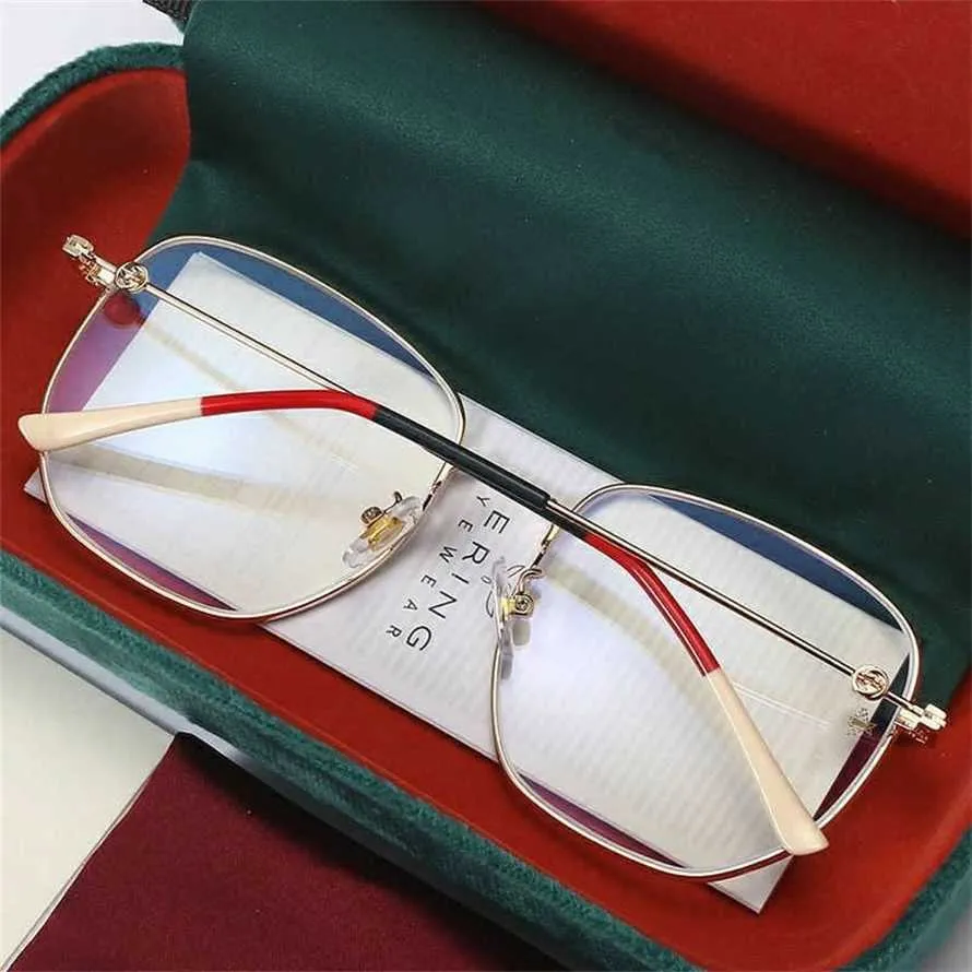 56% OFF Wholesale of sunglasses New Little Bee Star Same Style Round Metal Flat Mirror Men's and Women's Fashion Anti Blue Light Glasses Frame 0396