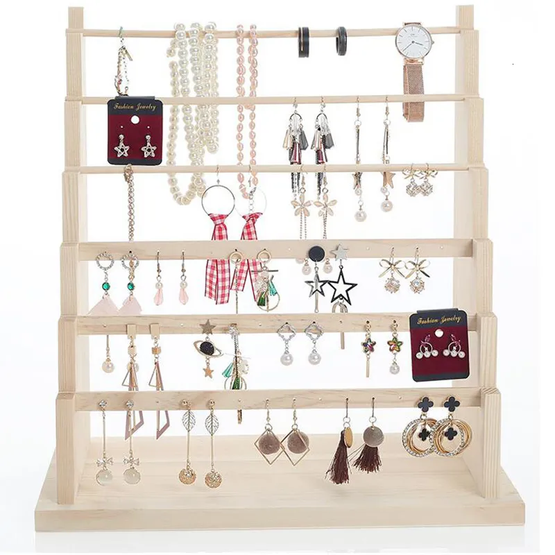 Sieraden Stand Ketting Organizer Oorbellen Organizer Sieraden Houder Ketting Armband Rack 4/6/8 Lagen Sieraden Display Stand Sieraden Verpakking 230728